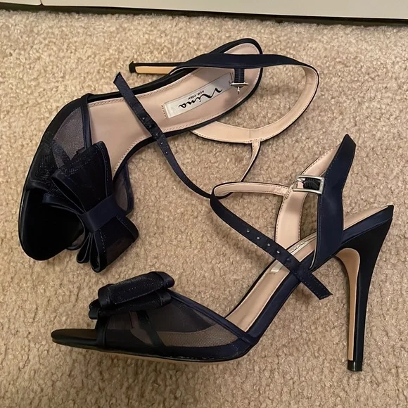 Nina navy blue sandals - Picture 6 of 6